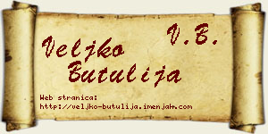 Veljko Butulija vizit kartica